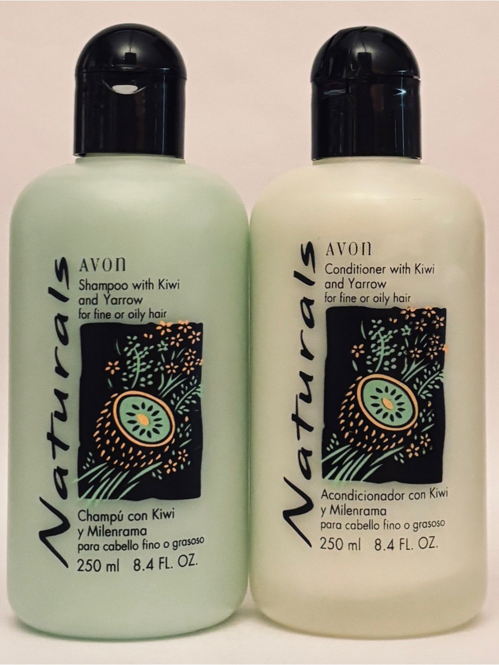 Avon Naturals Kiwi and Yarrow Cocktail shampoo & conditioner
